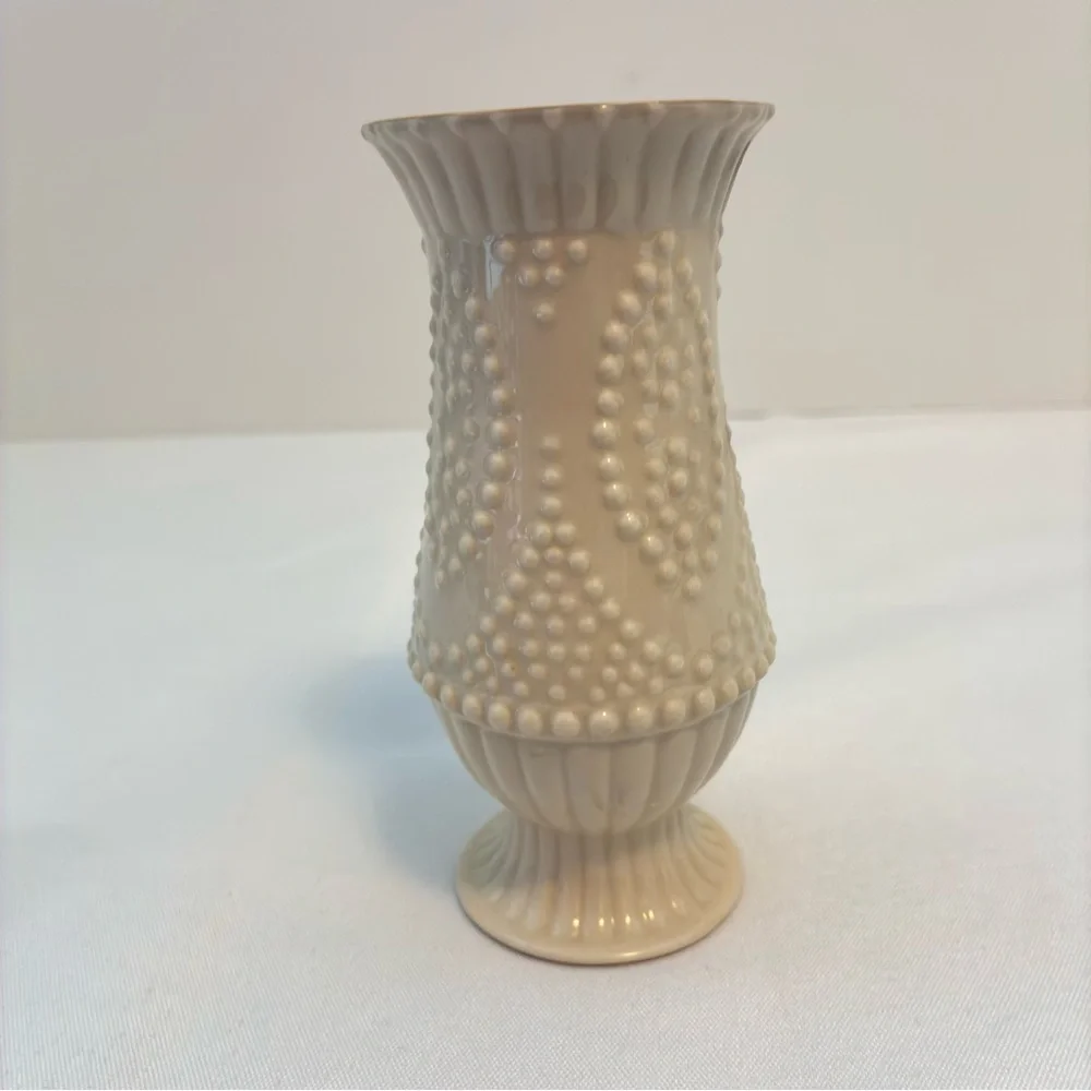 Lenox Bud Vase Hobnail Pattern With Gold Trim Vintage